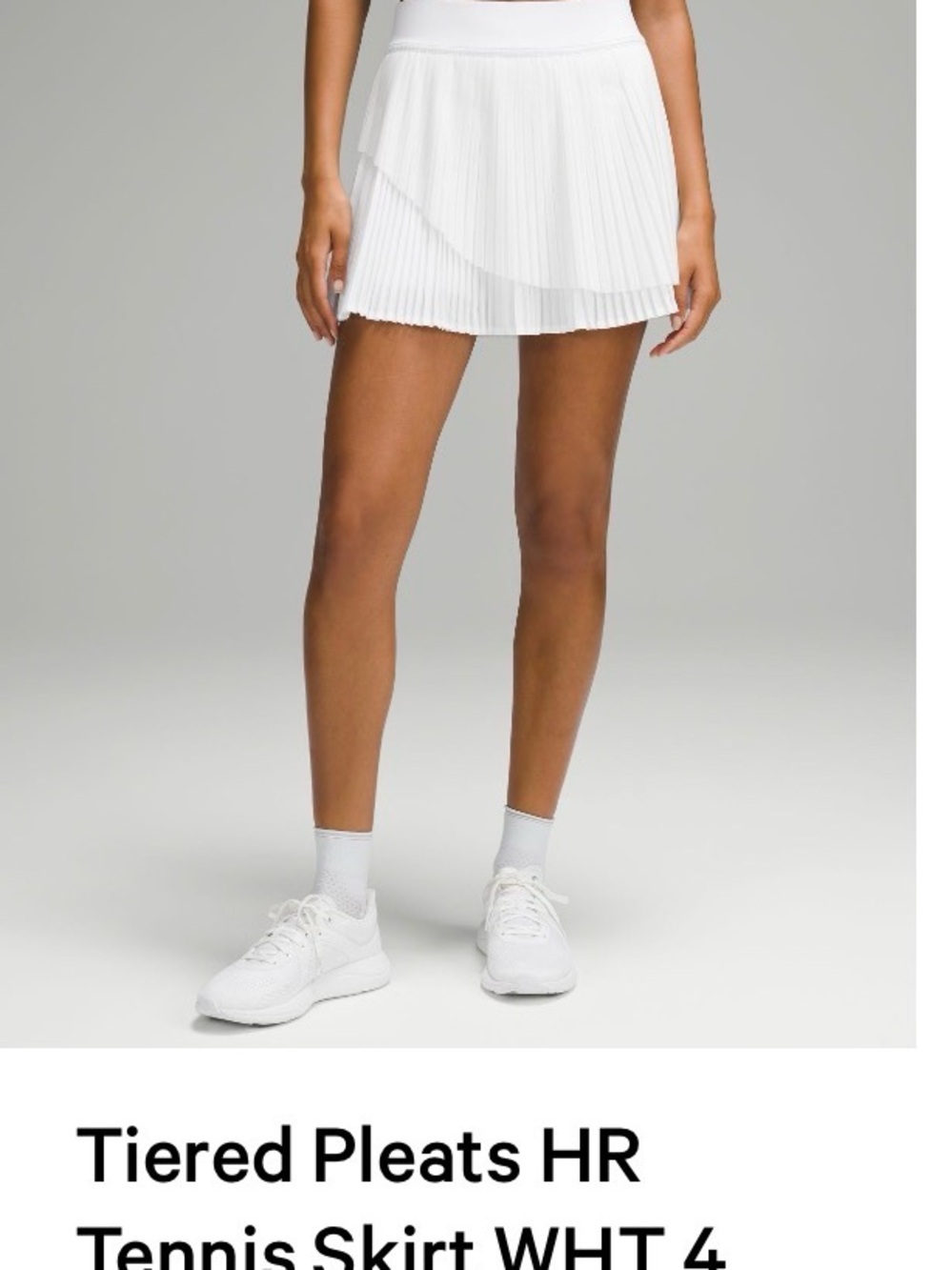 Lululemon Pleats Tennis Skirt White